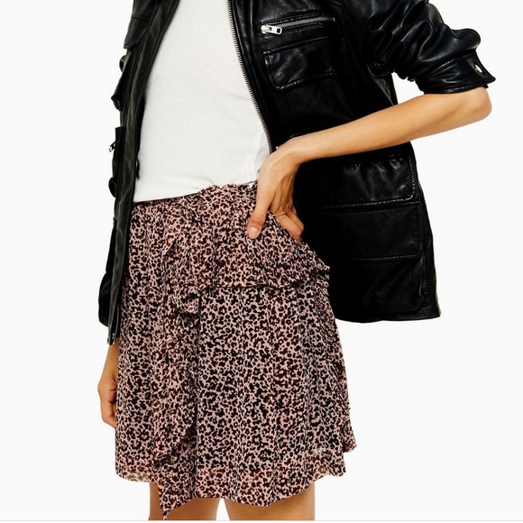 Topshop idol leopard print ruffle mini skirt - Picture 7 of 7